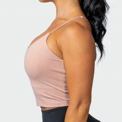 Muscle Nation Summertime Cropped Tank - Mahogany Rose Womens