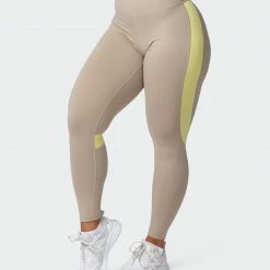 Muscle Nation Sunlight Signature Scrunch Ankle Length Leggings - Bone