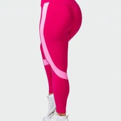 Muscle Nation 30% EOFY SALE Sunlight Signature Scrunch Ankle Length Leggings - Pink Punch