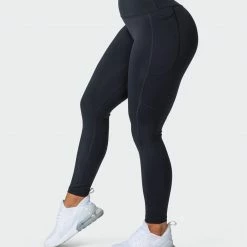 Muscle Nation Superior Squat Pocket Ankle Length Leggings - Black 30% EOFY SALE