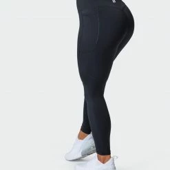 Muscle Nation Superior Squat Pocket Ankle Length Leggings - Black 30% EOFY SALE