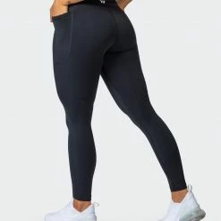 Muscle Nation Superior Squat Pocket Ankle Length Leggings - Black 30% EOFY SALE