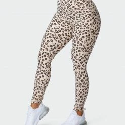 Muscle Nation Superior Squat Pocket Ankle Length Leggings - Cheetah Print