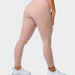 Muscle Nation Superior Squat Pocket Ankle Length Leggings - Mahogany Rose Non Scrunch