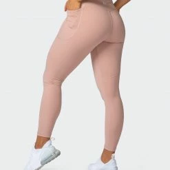 Muscle Nation Superior Squat Pocket Ankle Length Leggings - Mahogany Rose Non Scrunch