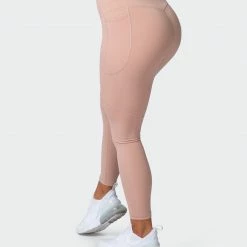 Muscle Nation Superior Squat Pocket Ankle Length Leggings - Mahogany Rose Non Scrunch