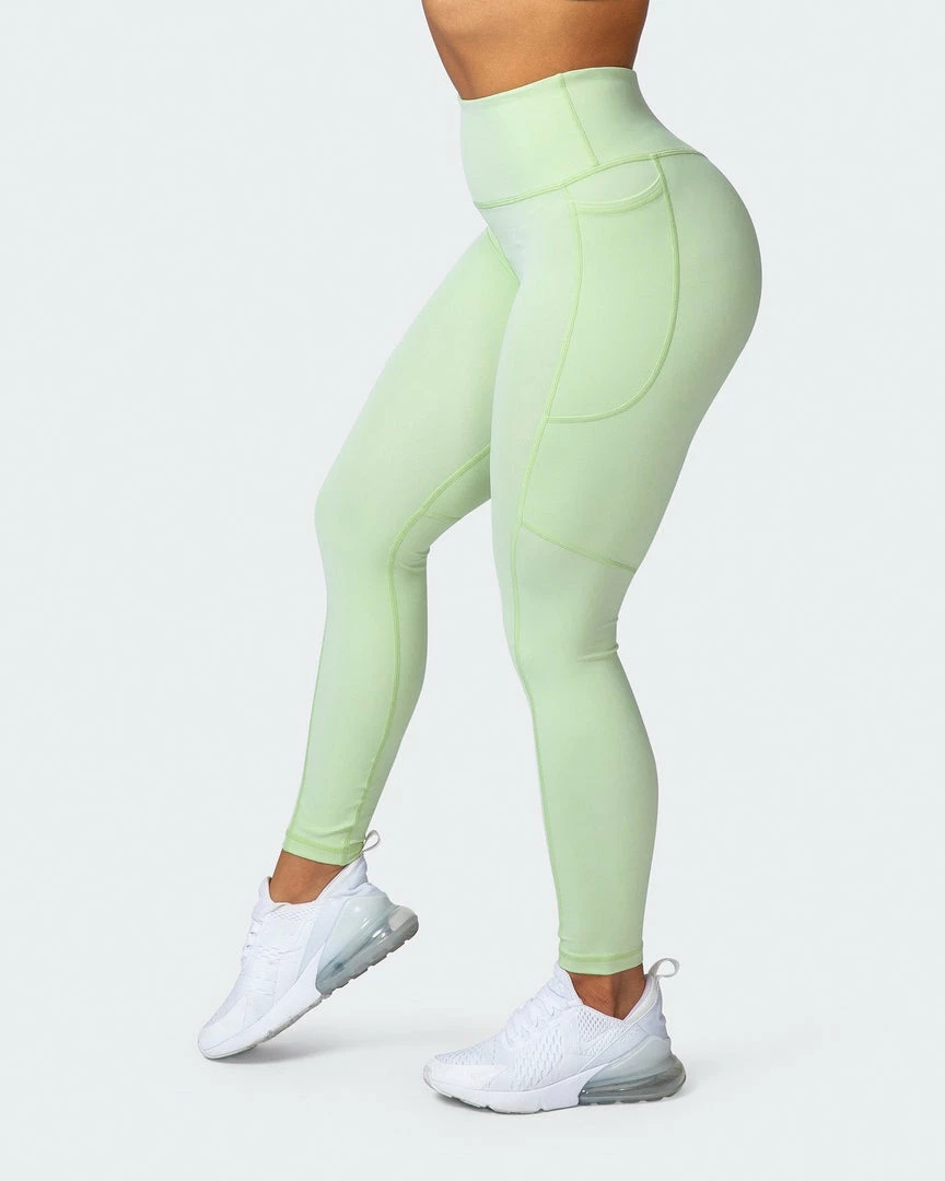 Muscle Nation Non Scrunch Superior Squat Pocket Ankle Length Leggings - Minty 6 Muscle Nation Non Scrunch Superior Squat Pocket Ankle Length Leggings - Minty
