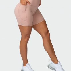 Muscle Nation Non Scrunch Superior Squat Pocket Bike Shorts - Mahogany Rose