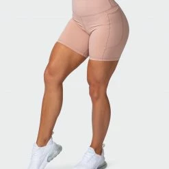 Muscle Nation Non Scrunch Superior Squat Pocket Bike Shorts - Mahogany Rose