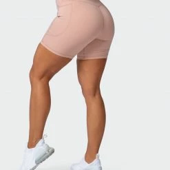 Muscle Nation Non Scrunch Superior Squat Pocket Bike Shorts - Mahogany Rose