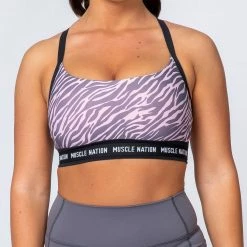 Muscle Nation Superset Bra - Tri Stripe/Black