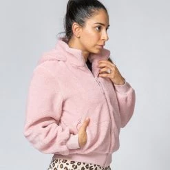 Muscle Nation Teddy Jacket - Blush Best Sellers