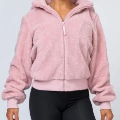 Muscle Nation Teddy Jacket - Blush Best Sellers