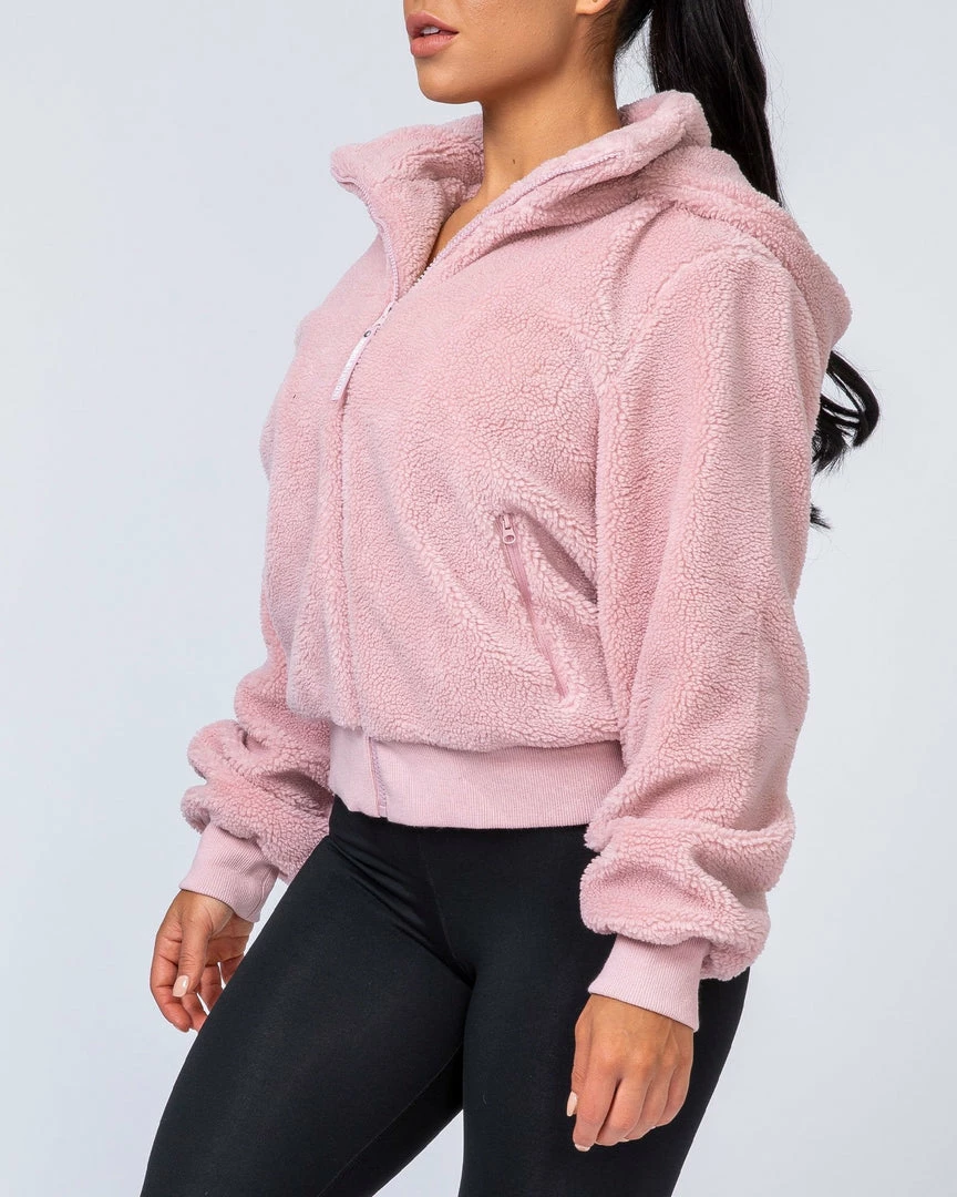 Muscle Nation Teddy Jacket - Blush Best Sellers 9 Muscle Nation Teddy Jacket - Blush Best Sellers
