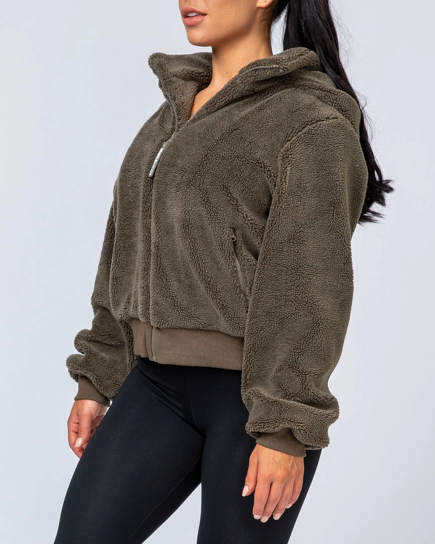 Muscle Nation Best Sellers Teddy Jacket - Khaki 12 Muscle Nation Best Sellers Teddy Jacket - Khaki