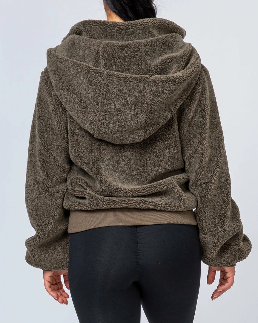 Muscle Nation Best Sellers Teddy Jacket - Khaki 14 Muscle Nation Best Sellers Teddy Jacket - Khaki