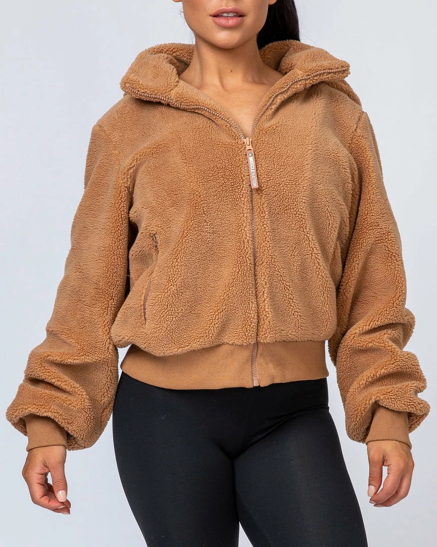 Muscle Nation Best Sellers Teddy Jacket - Teddy Brown 4 Muscle Nation Best Sellers Teddy Jacket - Teddy Brown