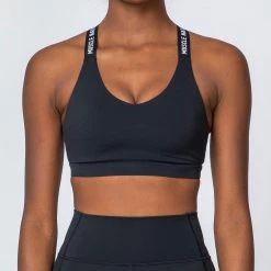 Muscle Nation Tempo Bra - Black Womens 12 Muscle Nation Tempo Bra - Black Womens