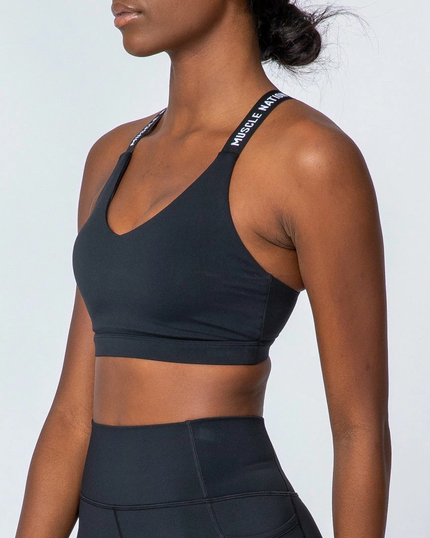 Muscle Nation Tempo Bra - Black Womens 7 Muscle Nation Tempo Bra - Black Womens