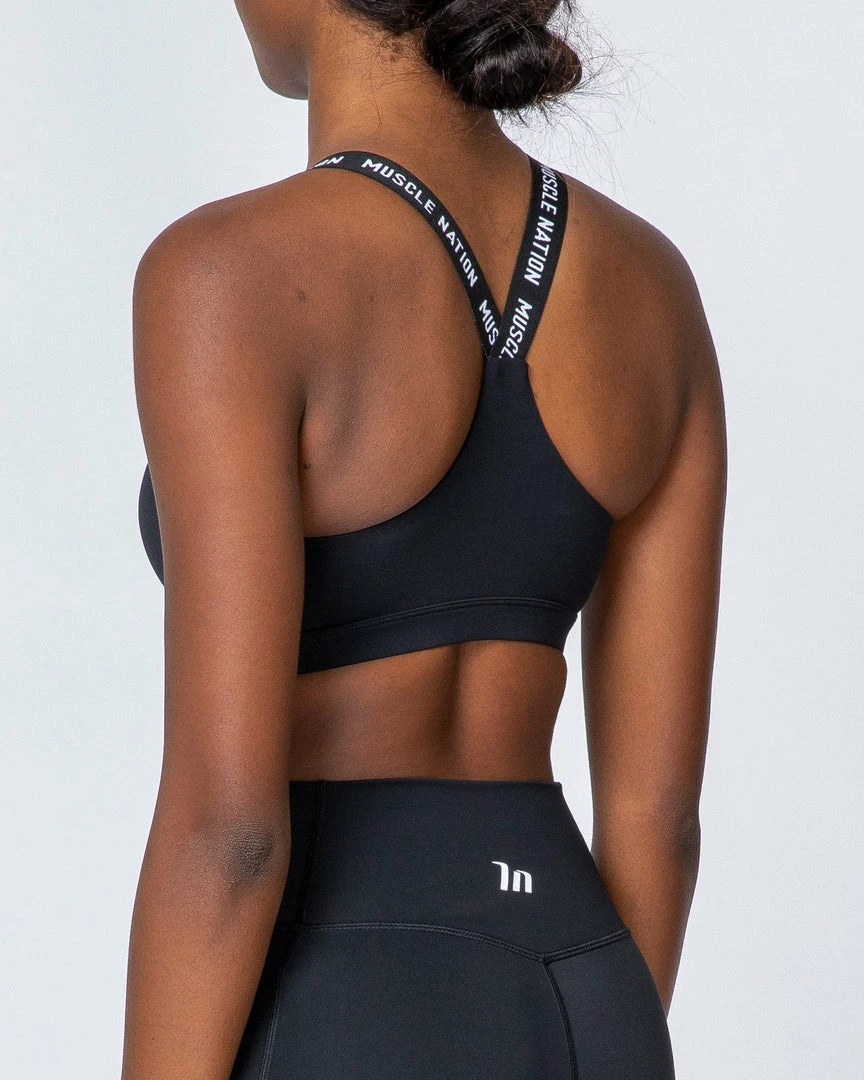 Muscle Nation Tempo Bra - Black Womens 8 Muscle Nation Tempo Bra - Black Womens