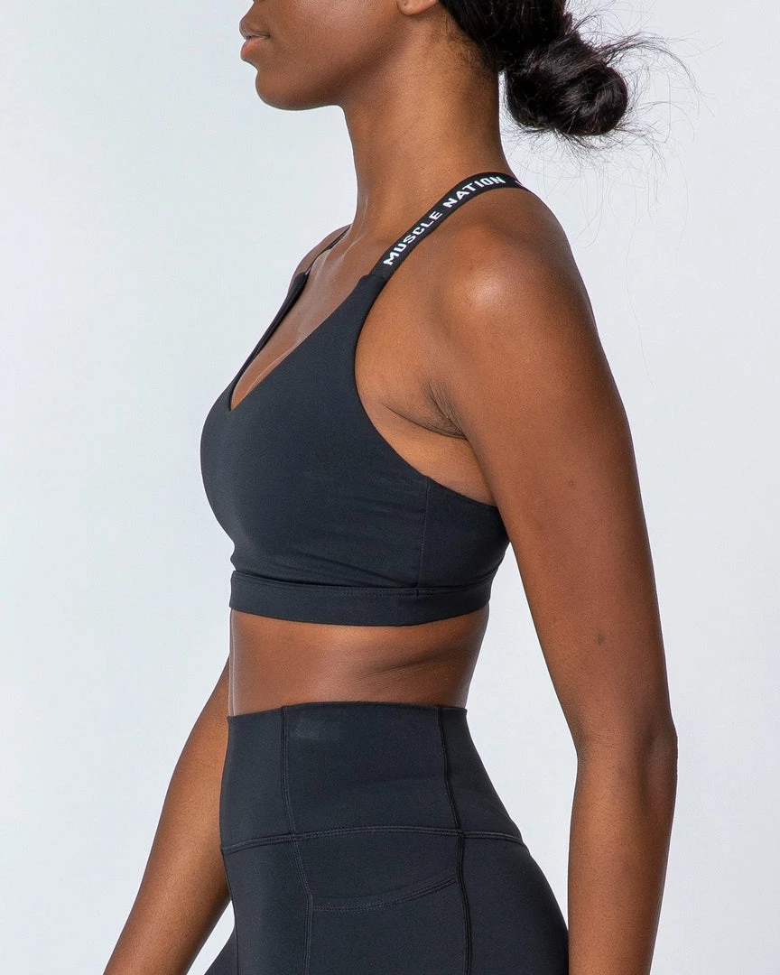 Muscle Nation Tempo Bra - Black Womens 9 Muscle Nation Tempo Bra - Black Womens