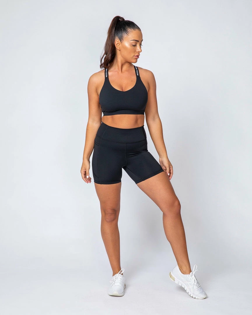 Muscle Nation Tempo Bra - Black Womens 10 Muscle Nation Tempo Bra - Black Womens