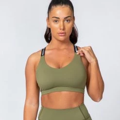 Muscle Nation Womens Tempo Bra - Olive