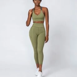 Muscle Nation Womens Tempo Bra - Olive