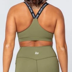 Muscle Nation Womens Tempo Bra - Olive