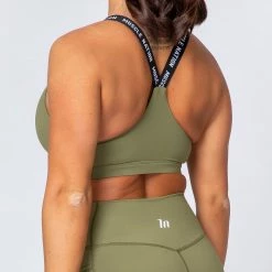 Muscle Nation Womens Tempo Bra - Olive