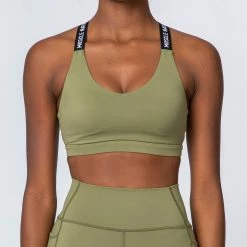 Muscle Nation Womens Tempo Bra - Olive