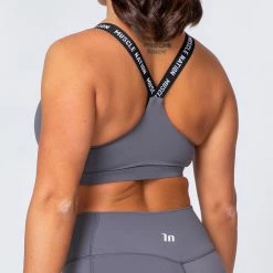 Muscle Nation Tempo Bra - Sleet Grey Womens 16 Muscle Nation Tempo Bra - Sleet Grey Womens