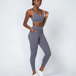 Muscle Nation Tempo Bra - Sleet Grey Womens 17 Muscle Nation Tempo Bra - Sleet Grey Womens