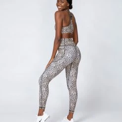 Muscle Nation Womens Tempo Bra - Yellow Leopard