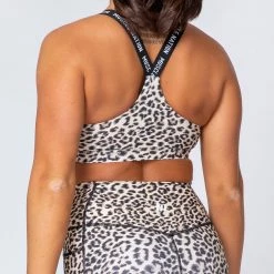 Muscle Nation Womens Tempo Bra - Yellow Leopard