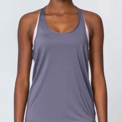 Muscle Nation Tempo Tank - Sleet Grey Womens