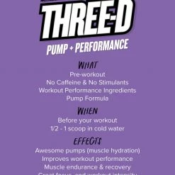 Muscle Nation THREE D Pre Workout Pump Caffeine Free - Red Candy Sticks - 30 Serves 30% EOFY SALE