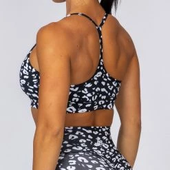 Muscle Nation Womens Tone Bra - Black Leopard