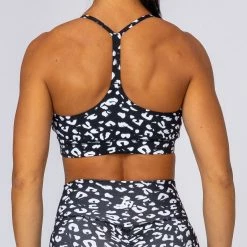 Muscle Nation Womens Tone Bra - Black Leopard