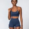 Muscle Nation Tone Bra - Navy 30% EOFY SALE