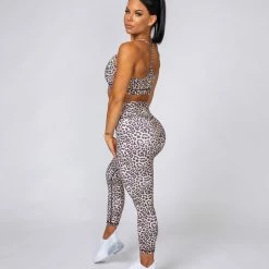 Muscle Nation Tone Bra - Yellow Leopard Womens