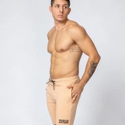 Muscle Nation Ultimate Tapered Fit Shorts - Biscuit 11 Muscle Nation Ultimate Tapered Fit Shorts - Biscuit