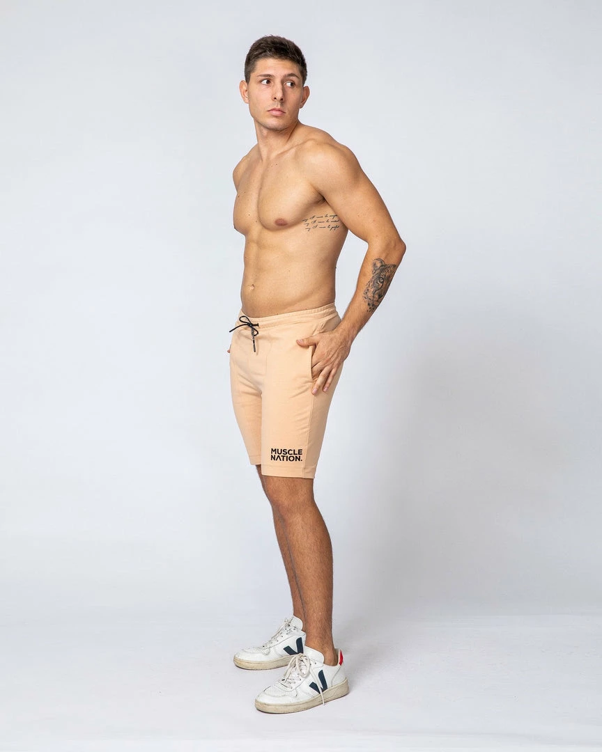 Muscle Nation Ultimate Tapered Fit Shorts - Biscuit 6 Muscle Nation Ultimate Tapered Fit Shorts - Biscuit