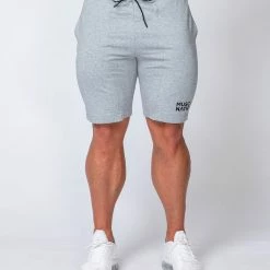 Muscle Nation Ultimate Tapered Fit Shorts - Light Grey Mens