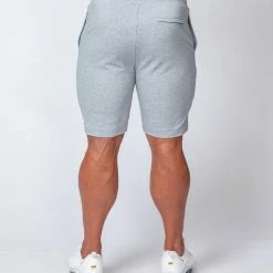 Muscle Nation Ultimate Tapered Fit Shorts - Light Grey Mens