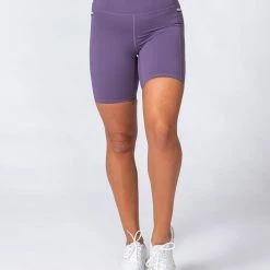 Muscle Nation Ultra High Waist Bike Shorts - Velvet Purple Non Scrunch 11 Muscle Nation Ultra High Waist Bike Shorts - Velvet Purple Non Scrunch
