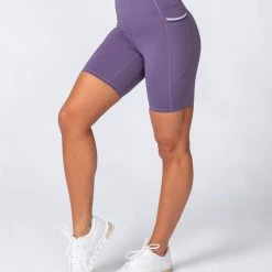 Muscle Nation Ultra High Waist Bike Shorts - Velvet Purple Non Scrunch 15 Muscle Nation Ultra High Waist Bike Shorts - Velvet Purple Non Scrunch