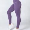 Muscle Nation Ultra High Waist Full Length Leggings - Velvet Purple Non Scrunch 2 Muscle Nation Ultra High Waist Full Length Leggings - Velvet Purple Non Scrunch