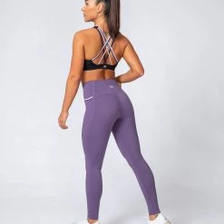 Muscle Nation Ultra High Waist Full Length Leggings - Velvet Purple Non Scrunch