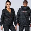 Muscle Nation Unisex Tracksuit Jacket - Black Camo Womens 2 Muscle Nation Unisex Tracksuit Jacket - Black Camo Womens